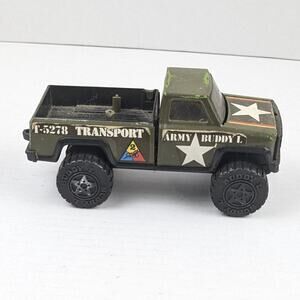 Vintage 1979 Buddy L T-5278 Army Transport Truck Hong Kong Missing Canopy